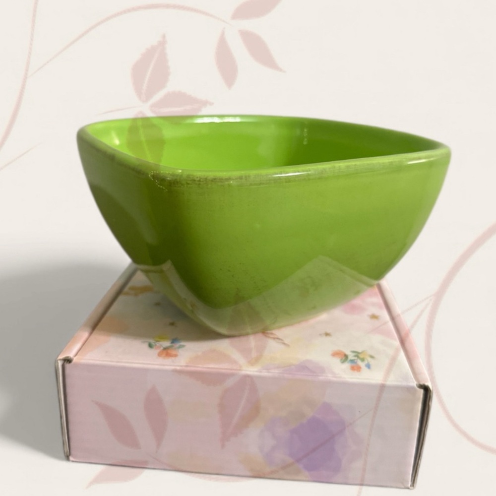 Bizzirri Made In Italy Italian Ceramic Square Bowl-Lime Green